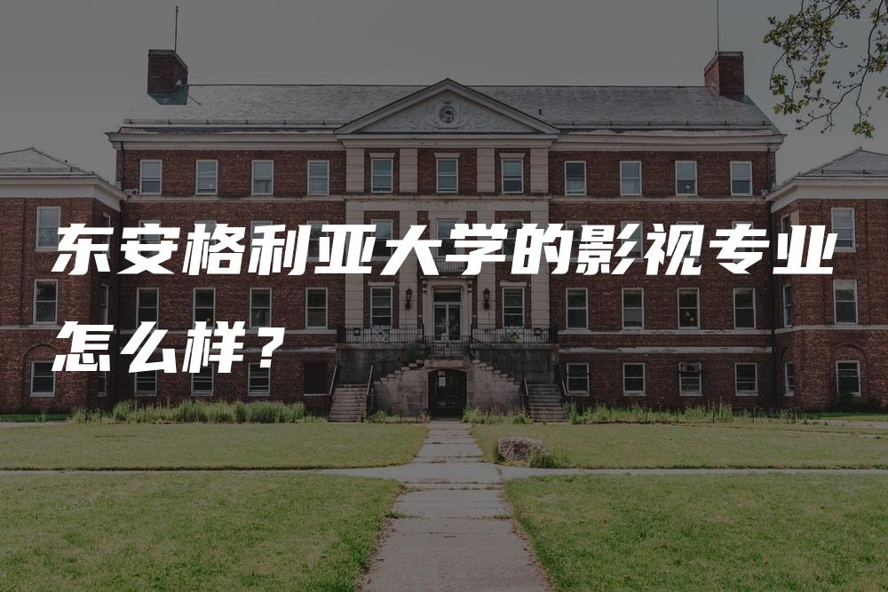 东安格利亚大学的影视专业怎么样？