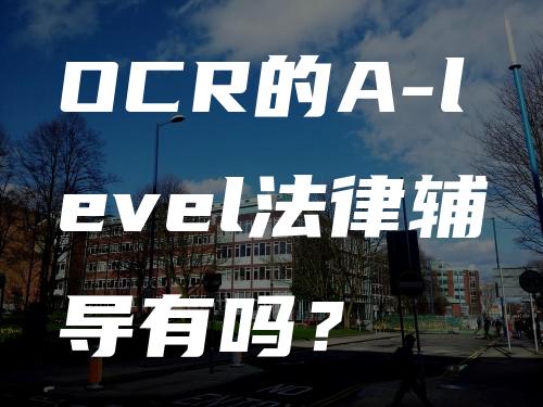 OCR的A-level法律辅导有吗？